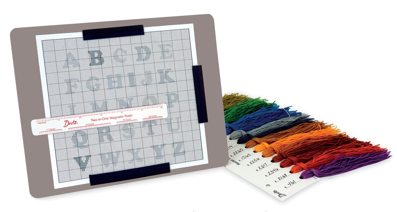 LoRan Magnet Board 8"X10" & 6" Ruler-Includes 3 Magnetic Strips